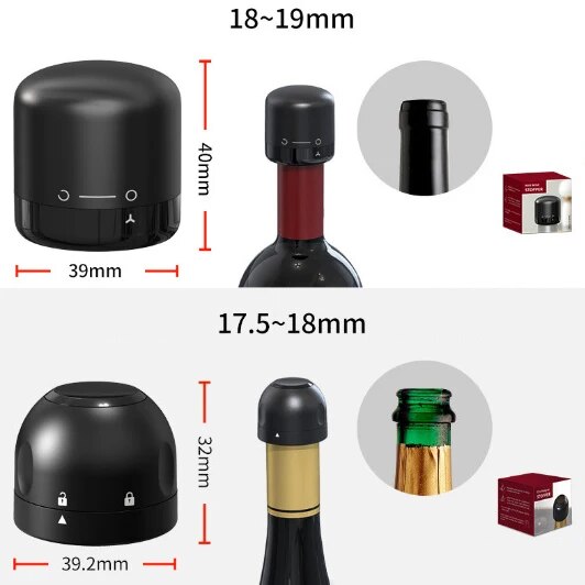 Vinocap™ wijnstopper | Dé oplossing voor halfvolle wijnflessen (3 stuks)