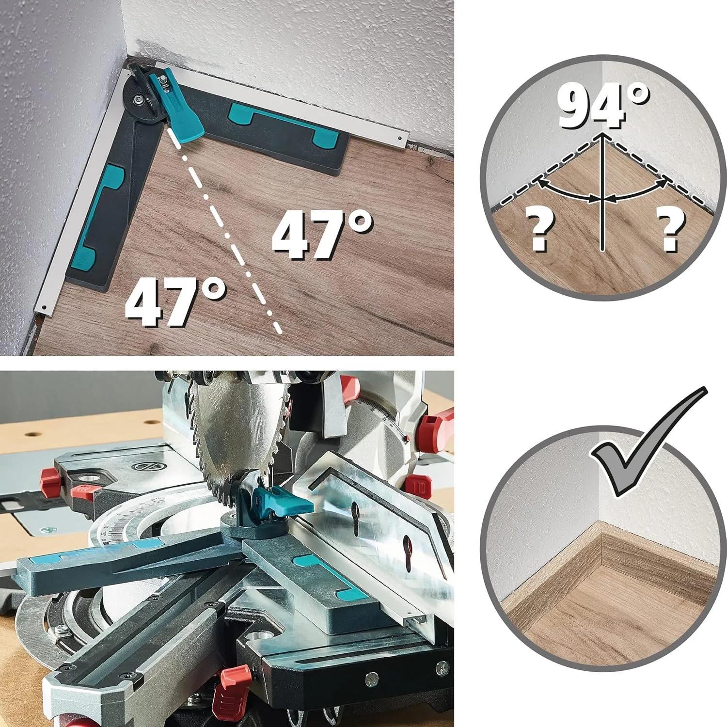AngleMate - lichte compacte verstekmeter 30-180° voor perfecte zaagsneden