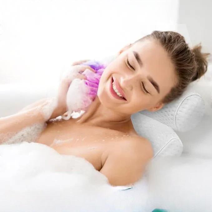 Emera - Luxe spa badkussen met ondersteuning voor nek en rug