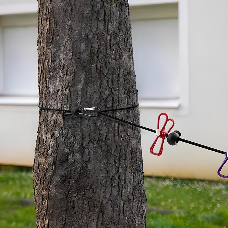 Camping waslijn met verschuifbare clips | Moeiteloos je was ophangen tijdens je vakantie