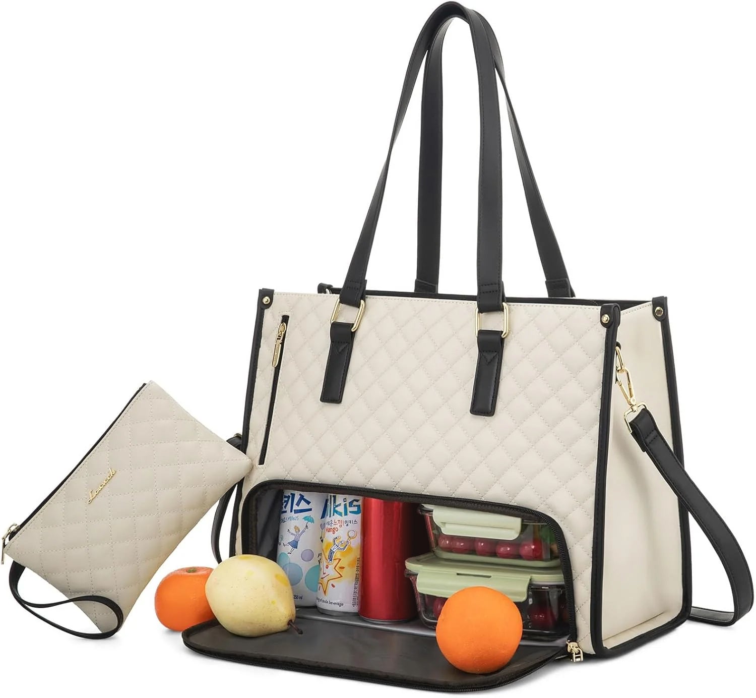 Variant image for Luxe Lederen Schoudertas Dames - 3-in-1 Handtas Met Geïsoleerd Compartiment-2