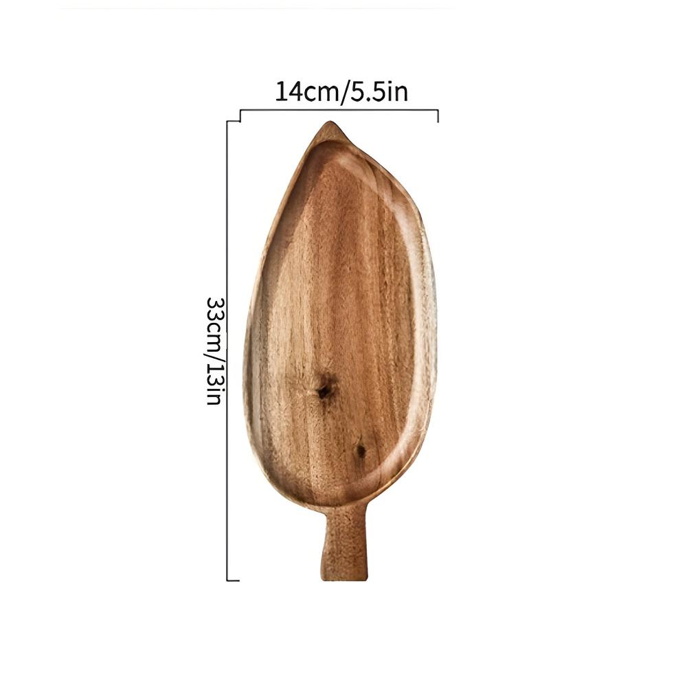 Variant image for Natuurlijke Houten Serveerschaal - Bladvorm, Elegant en Functioneel-1