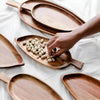 Natuurlijke Houten Serveerschaal - Bladvorm, Elegant en Functioneel-3