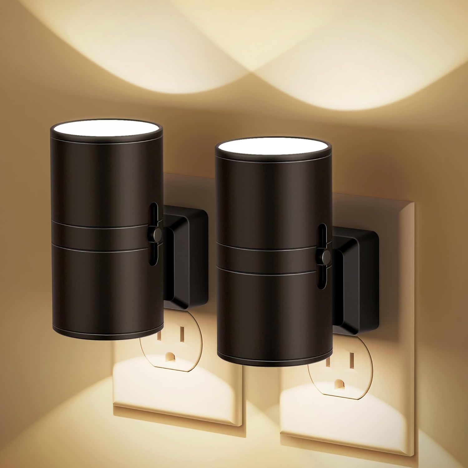 Dimbare Nachtlamp met Automatische Lichtsensor voor Slaapkamer en Stopcontact 0