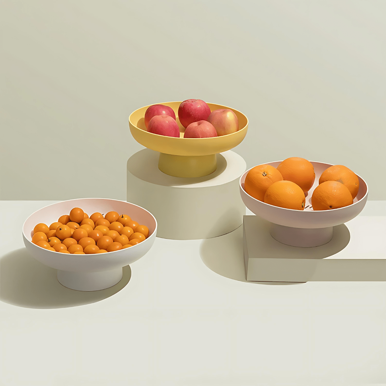 Fàmel - Set van 4 Moderne Obstschalen met Ingebouwd Drainagesysteem 3