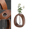 Givera - Elegante Hydroponische Vase van Hout en Glas 1