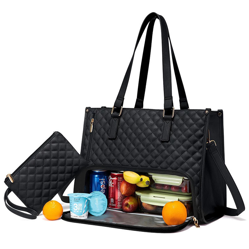 Luxe Lederen Schoudertas Dames - 3-in-1 Handtas Met Geïsoleerd Compartiment 1