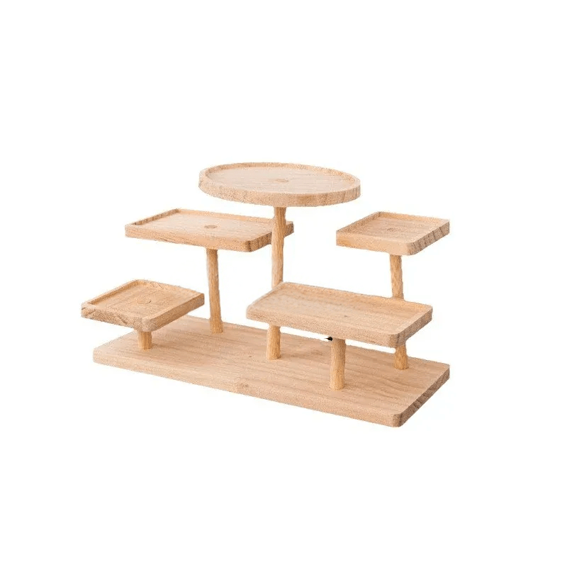 Houten Rek 5-laags van Massief Hout voor Organisatie van Cosmetica en Planten 4