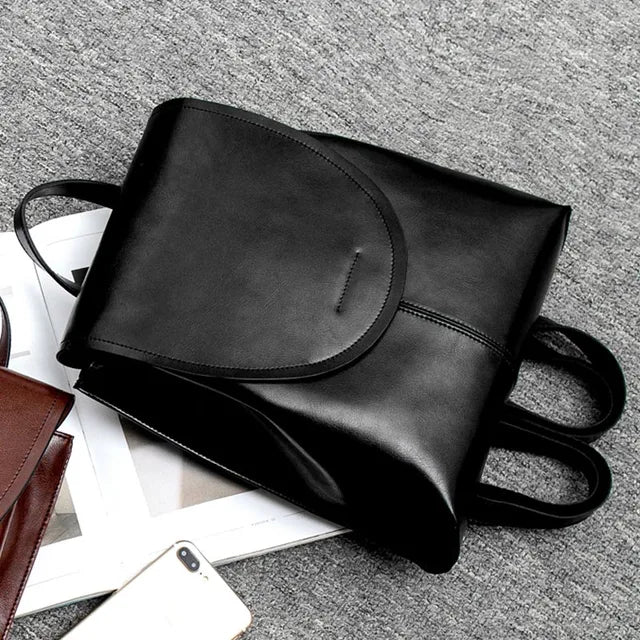 Luxe Dames Lederrucksack met Ruime Binnenruimte en Verstelbare Schouderbanden 5
