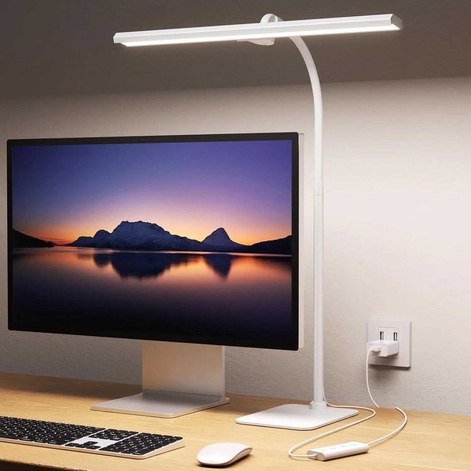 Moderne Zwarte Bureaulamp LED met Flexibele Hals en Dimmbaar Licht 2