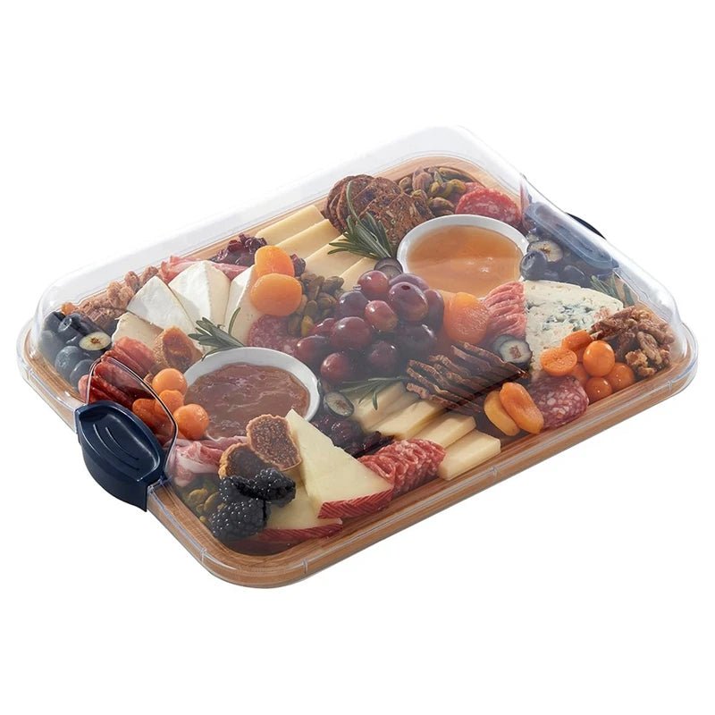 Multifunctionele Houten Snijplank Met Vakken Voor Snacks - Duurzaam Bamboehout 4