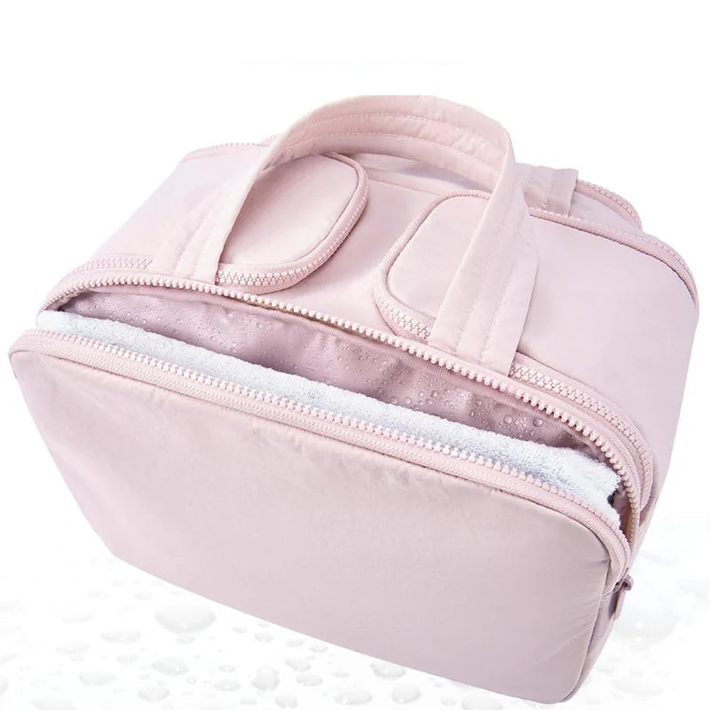 Draagbare Make-Up Tas voor Vrouwen - Grote Capaciteit en Slimme Indeling-5