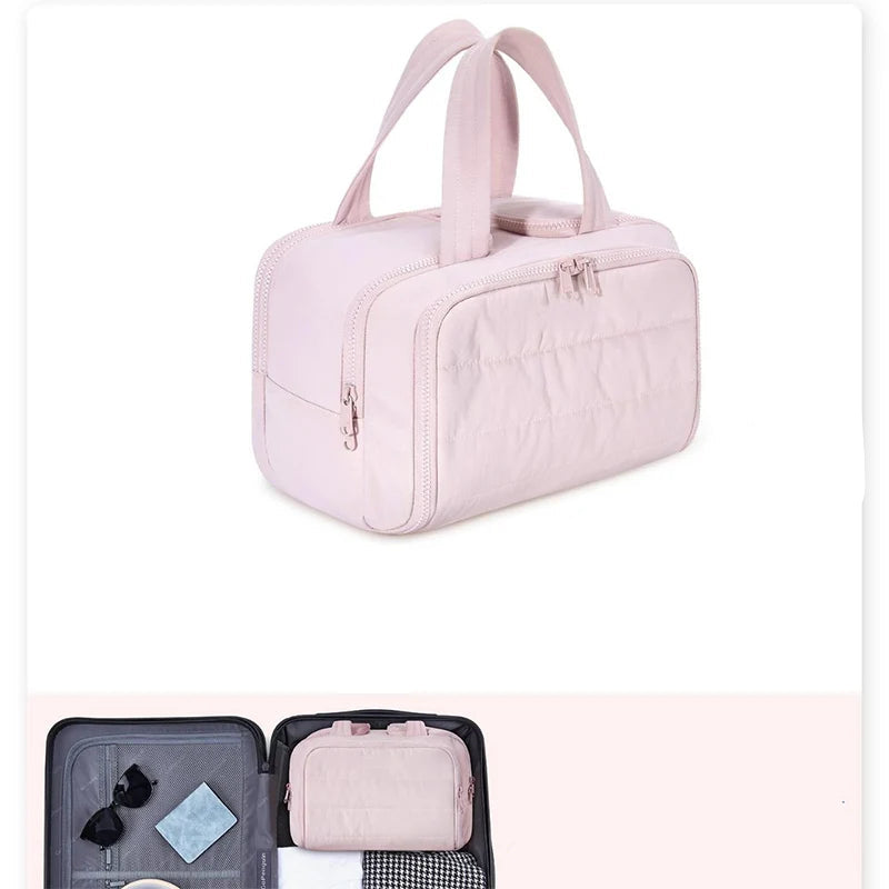Draagbare Make-Up Tas voor Vrouwen - Grote Capaciteit en Slimme Indeling-3