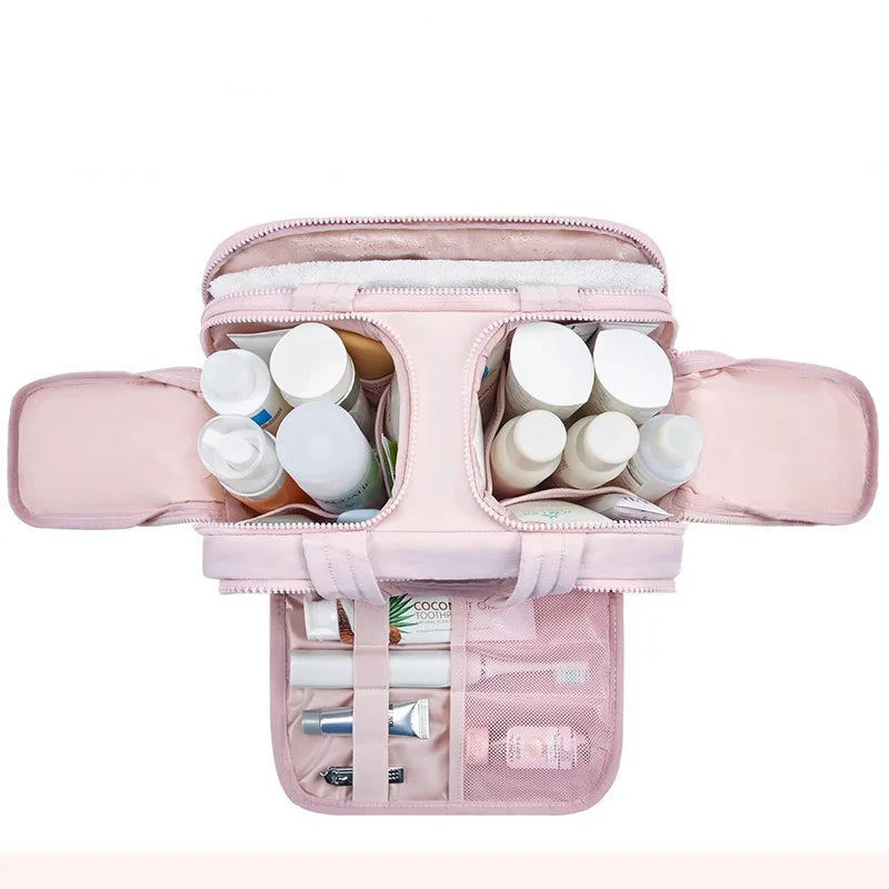 Draagbare Make-Up Tas voor Vrouwen - Grote Capaciteit en Slimme Indeling-2