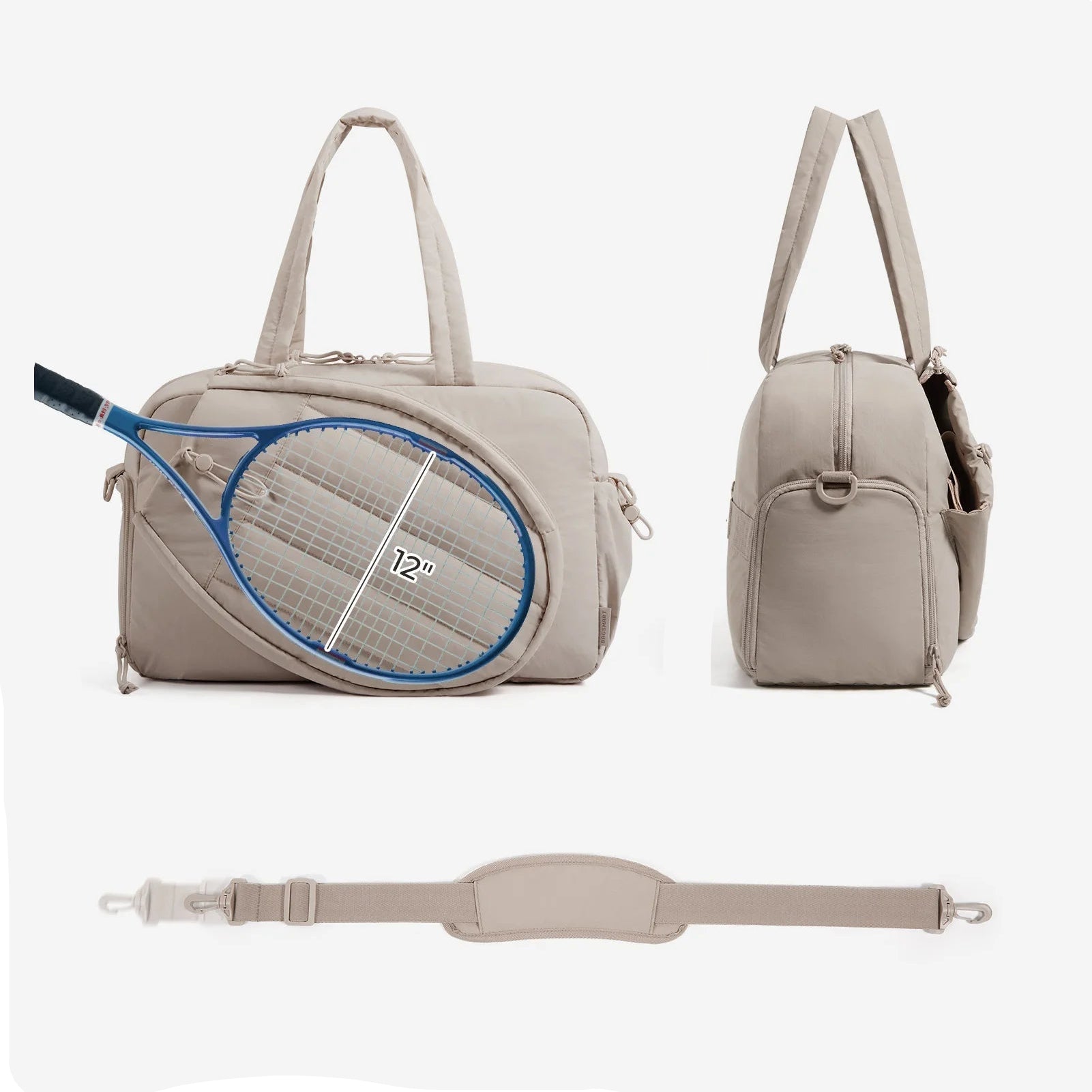 Sporttas Dames met Schoencompartiment en Waterdichte Zak voor Tennis en Weekenduitjes – Ruimte voor Kleding en Sportuitrusting 1