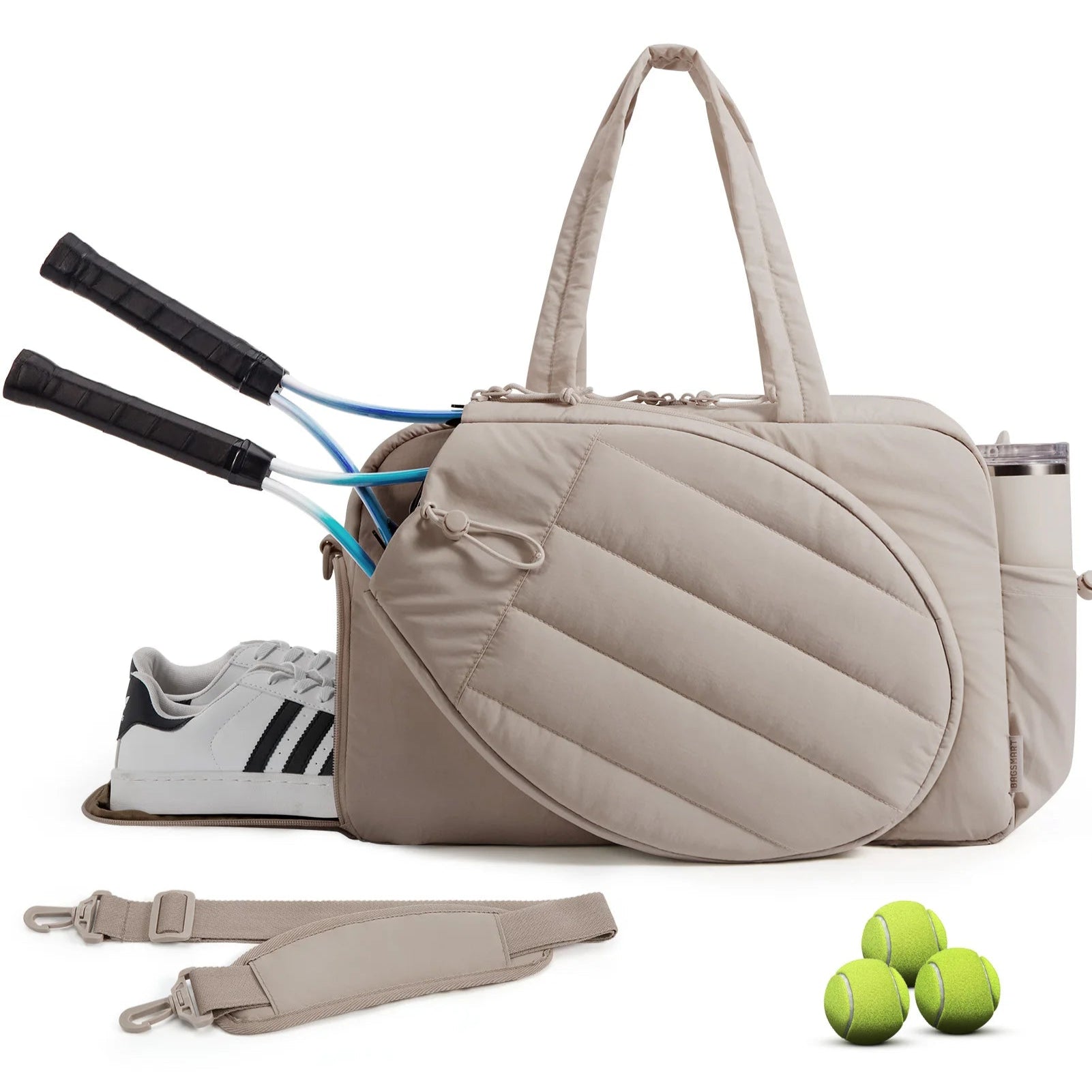 Sporttas Dames met Schoencompartiment en Waterdichte Zak voor Tennis en Weekenduitjes – Ruimte voor Kleding en Sportuitrusting 8