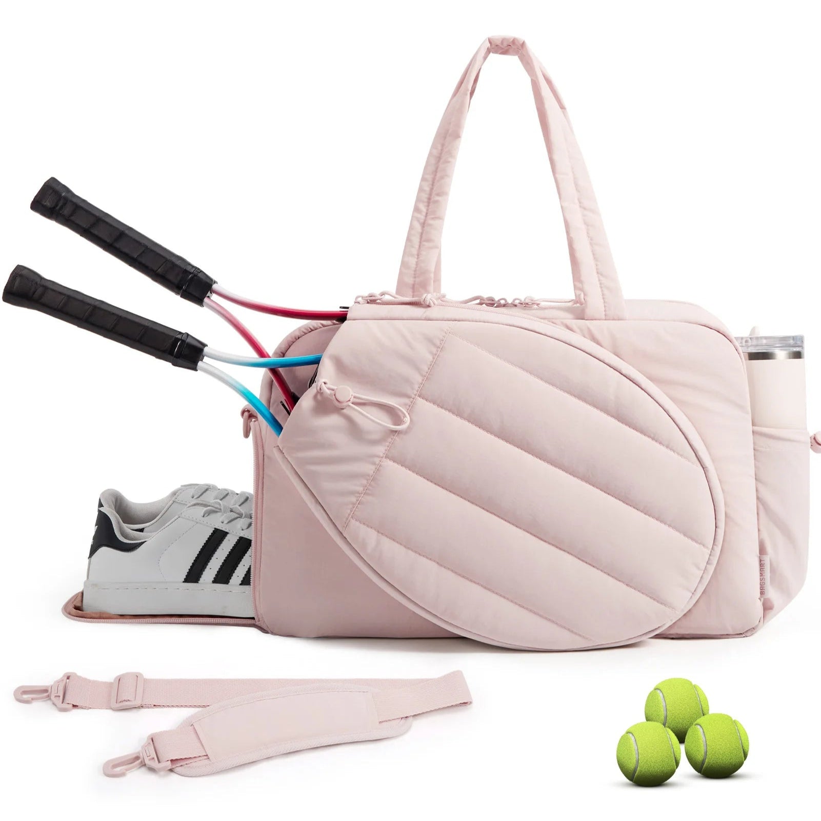 Sporttas Dames met Schoencompartiment en Waterdichte Zak voor Tennis en Weekenduitjes – Ruimte voor Kleding en Sportuitrusting 9