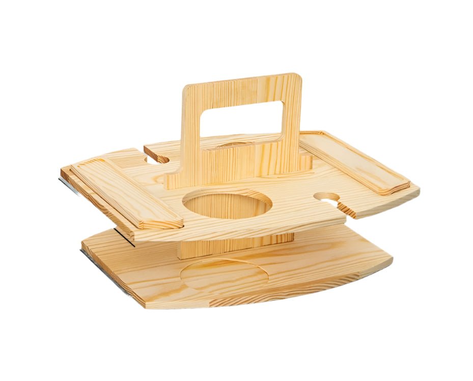 Stian - Draagbare Houten Picknicktafel met Ruime Serveerruimte 0