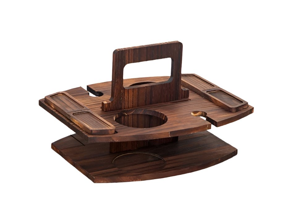 Stian - Draagbare Houten Picknicktafel met Ruime Serveerruimte 7