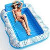 Tanningmax - Opblaasbare Lounger met Ingebouwde Drankhouder 0