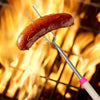 Telescopische Barbecue Vorken Set van 8 – RVS met Houten Handvat, Uitgeschoven Tot 81 cm voor Perfect Roosteren 2