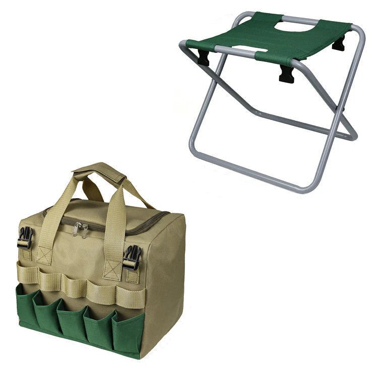 Vela - Faltbare Tuinstoel met Gereedschapstas voor Comfort en Functionaliteit 4