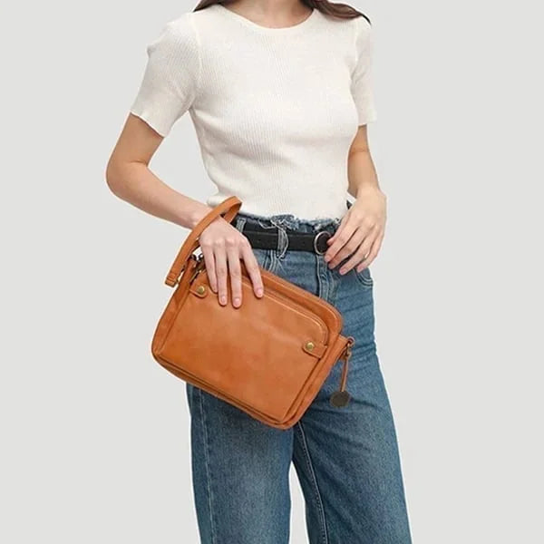 AgentBag™ - Luxe Zwarte Leren Schoudertas Dames, Stijlvol & Praktisch-3