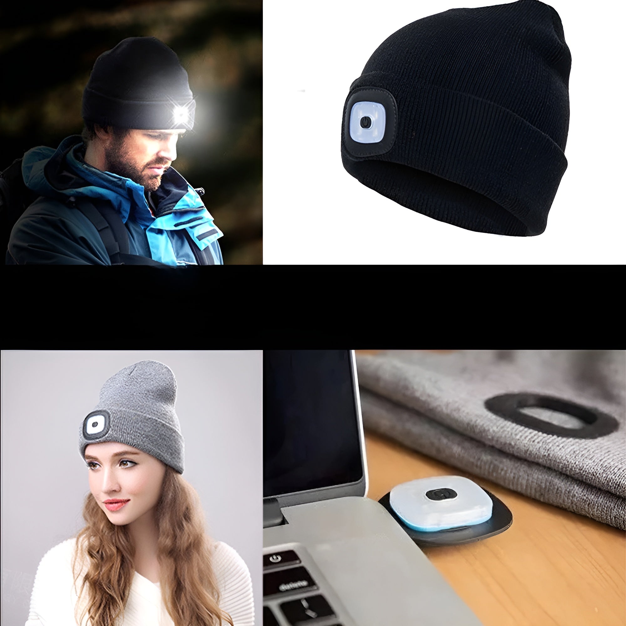 Azora™ LED beanie | altijd warm en goed verlicht