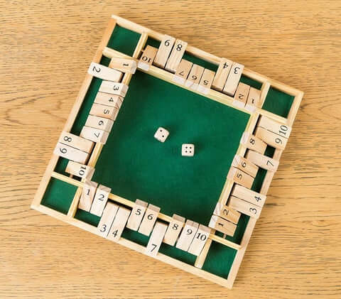 Shut The Box Houten bordspel, 4 spelers, houten dobbelspel Shut The Box Houten bordspel, 4 spelers, houten dobbelspel